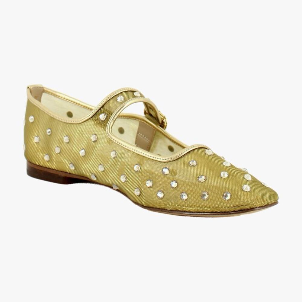 Sam Edelman Michaela Amber Gold Glitz Mesh